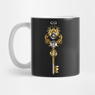 Steampunk key with gears Mug